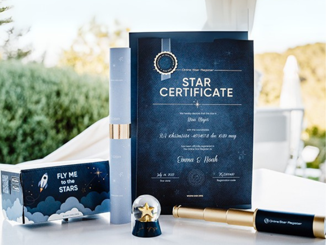 online star register - ster benoemen
